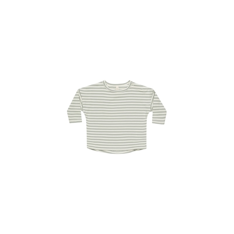 Long Sleeve Tee – Sage Stripe 6-12m