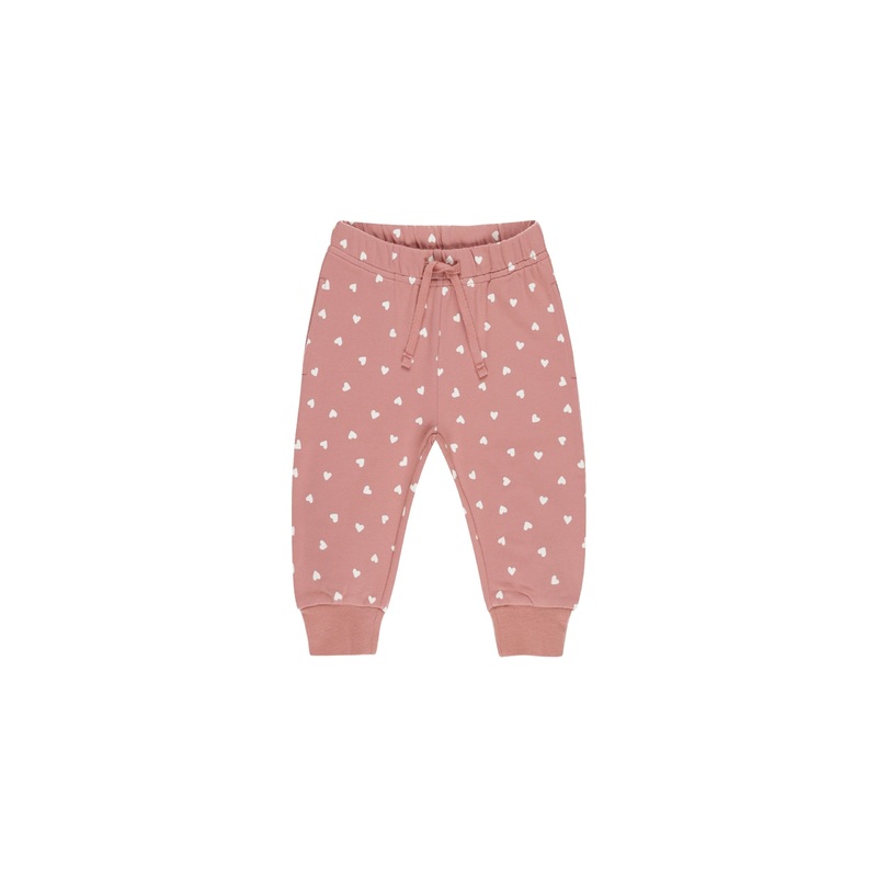 Relaxed Sweatpant – Tiny Hearts – Lipstick 12-18m