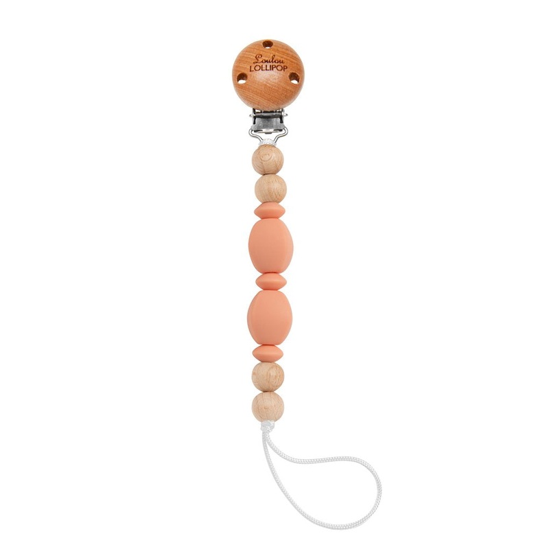 Soleil Pacifier Clip – Coral