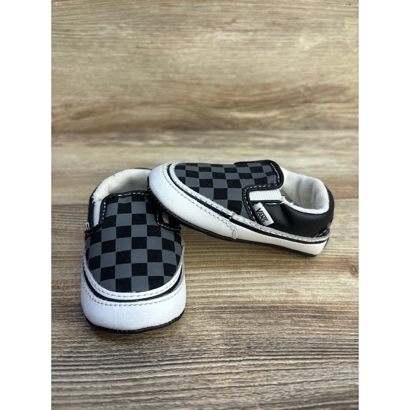 Vans Infant Slip-On V Crib Checkerboard Grey sz 3c