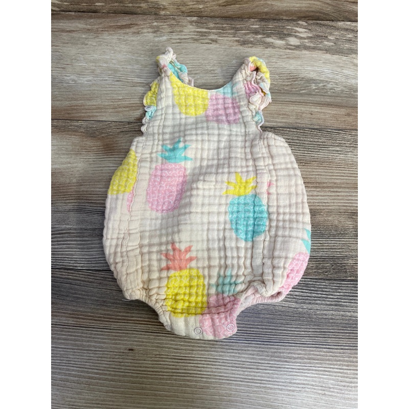 Angel Dear Pineapple Romper sz 3-6m Pink 3m