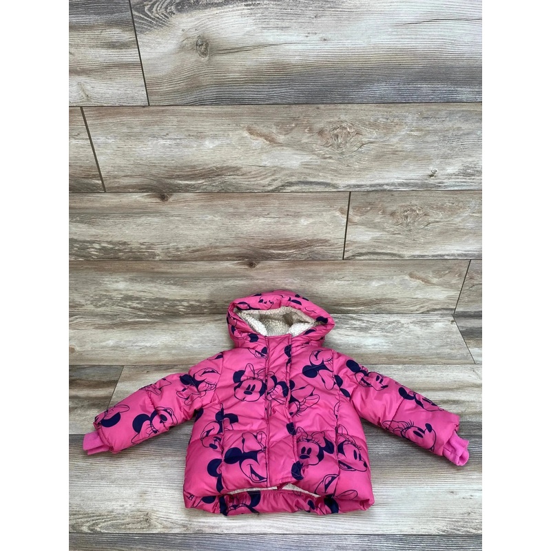 Baby Gap Disney Minnie Mouse Heavyweight Pink Puffer Jacket sz 2T