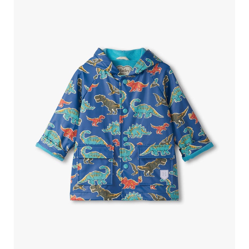 Toddler Button Up Rain Jacket – Dino Roar 12-18m