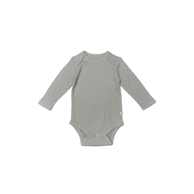 Waffle Long Sleeve Bodysuit – Morning Dew 0-3m