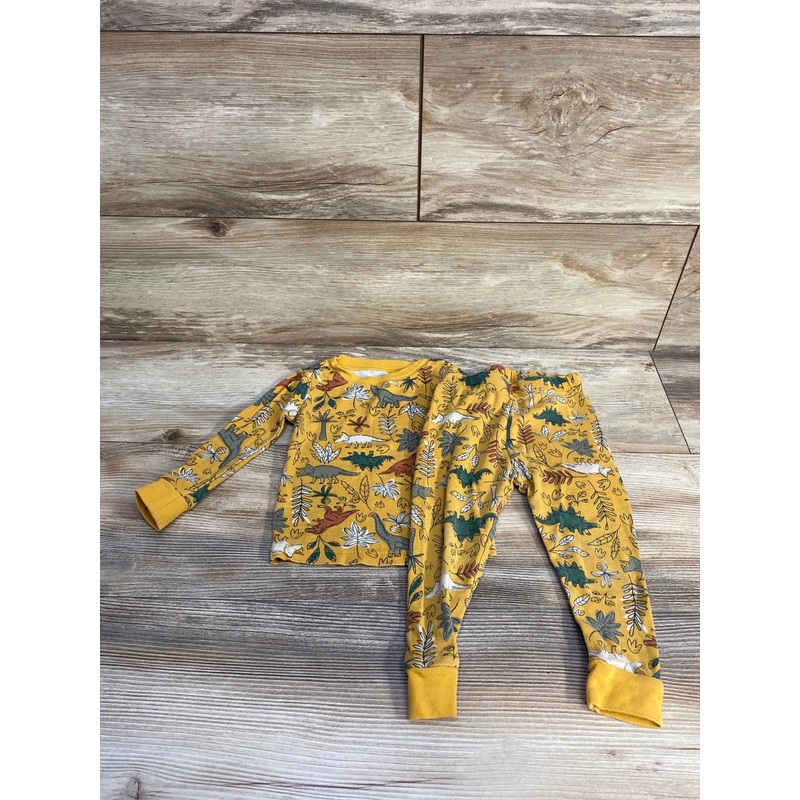 Wonder Nation 2pc Dinosaur Pajama Set Yellow sz 18m Yellow 18m