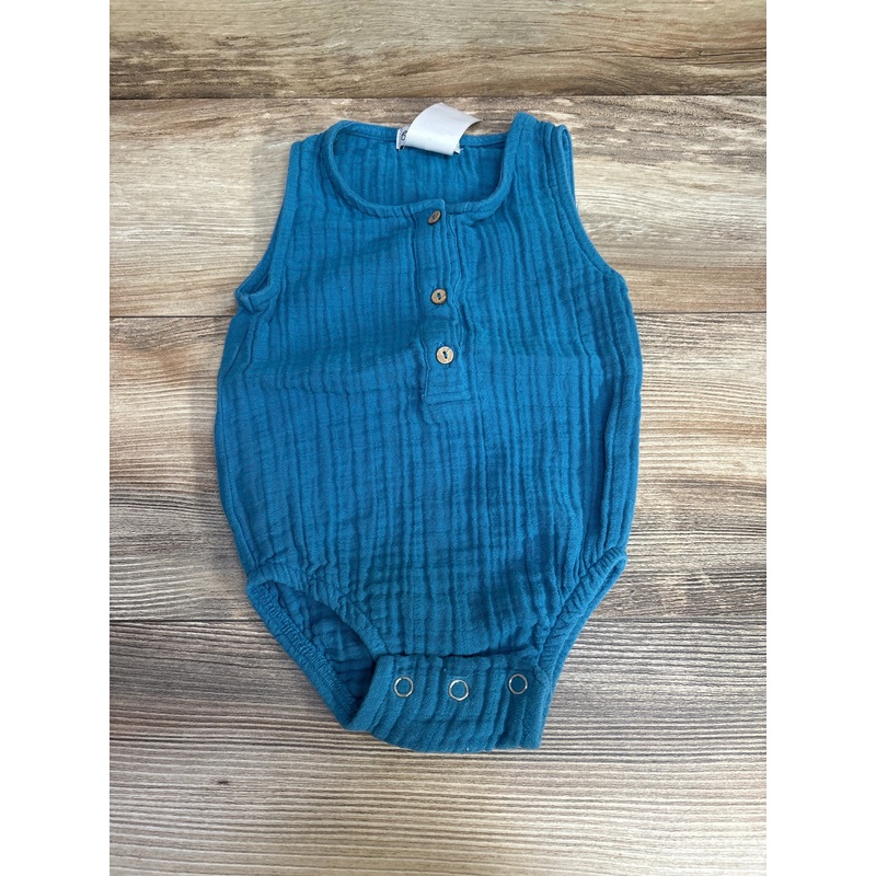 Beba Bean Crinkle Bodysuit Blue sz 6-12m Blue 6m