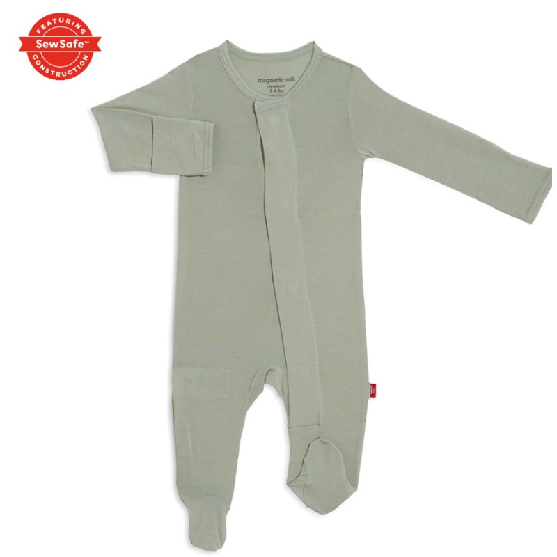 Modal Magnetic Footie – Seafoam Preemie