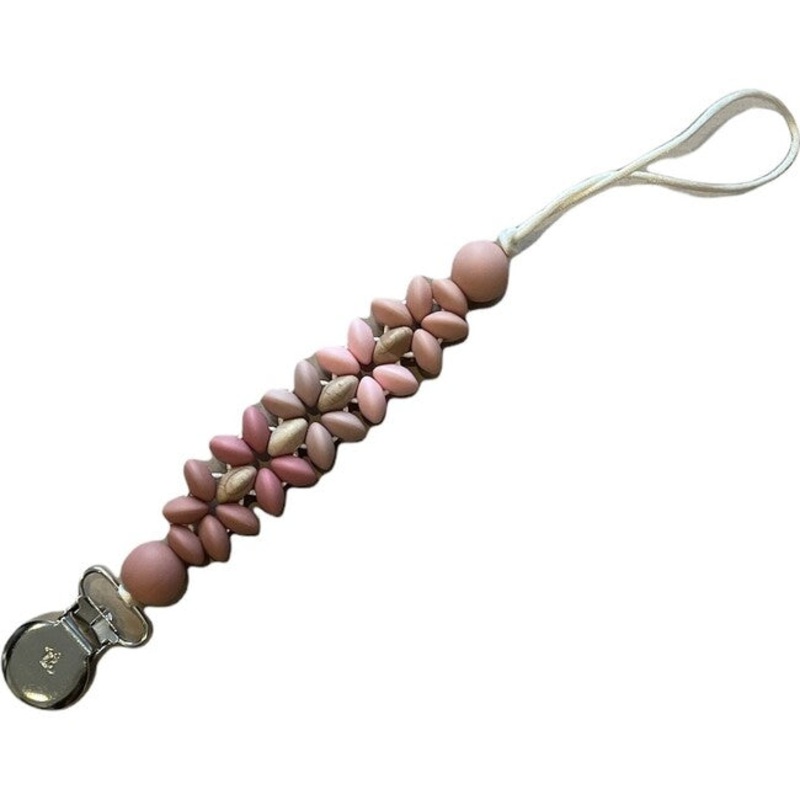 Petite Mila Pacifier Clip – Various Colors Rose Dawn