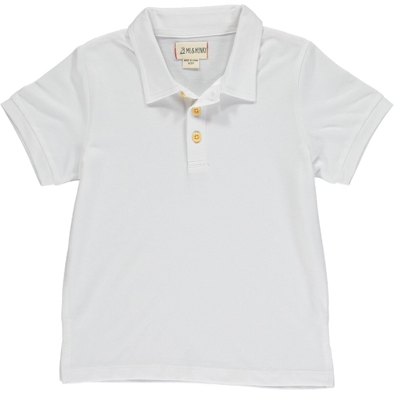 Shipping Pique Polo – White 2-3Y