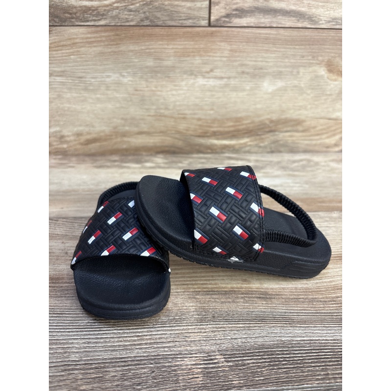 Tommy Hilfiger Slingback Slide Sandals Black sz 9c