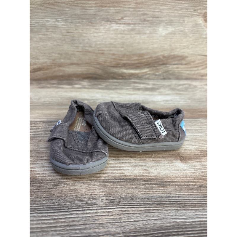 Toms Tiny Alpargata Shoes Grey sz 3c