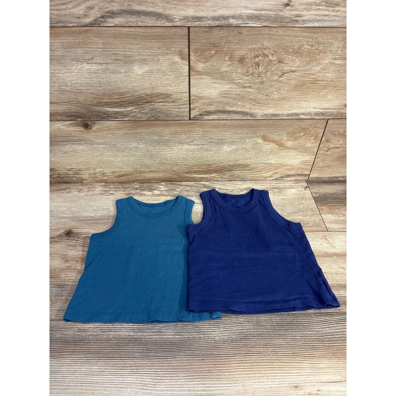 TU 2pk Tank Tops Blue sz 2-3T Blue 2T