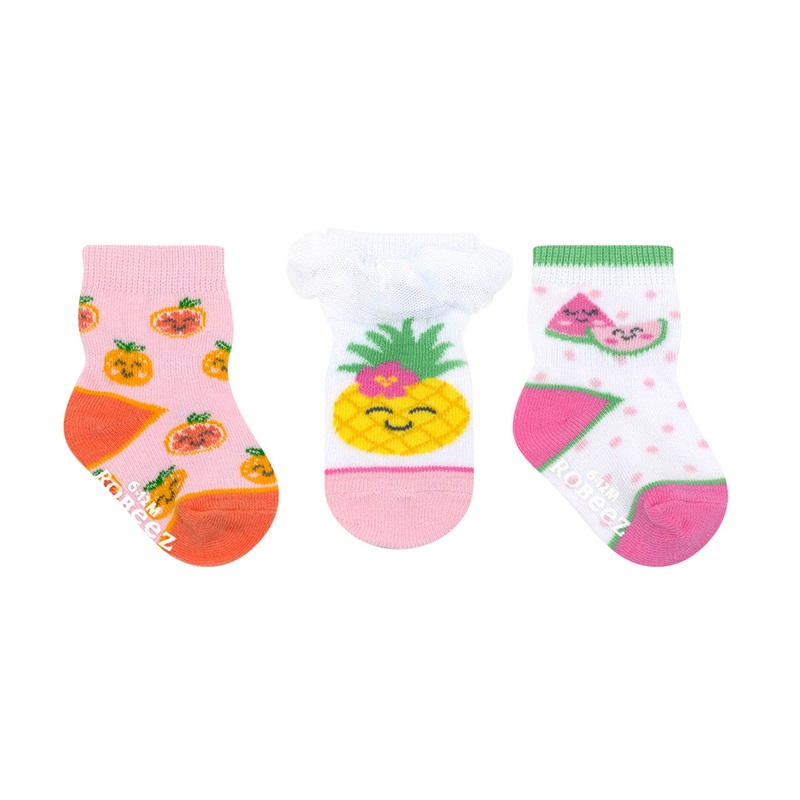 3-Pack Baby Socks – Fruit Mania 0-6m