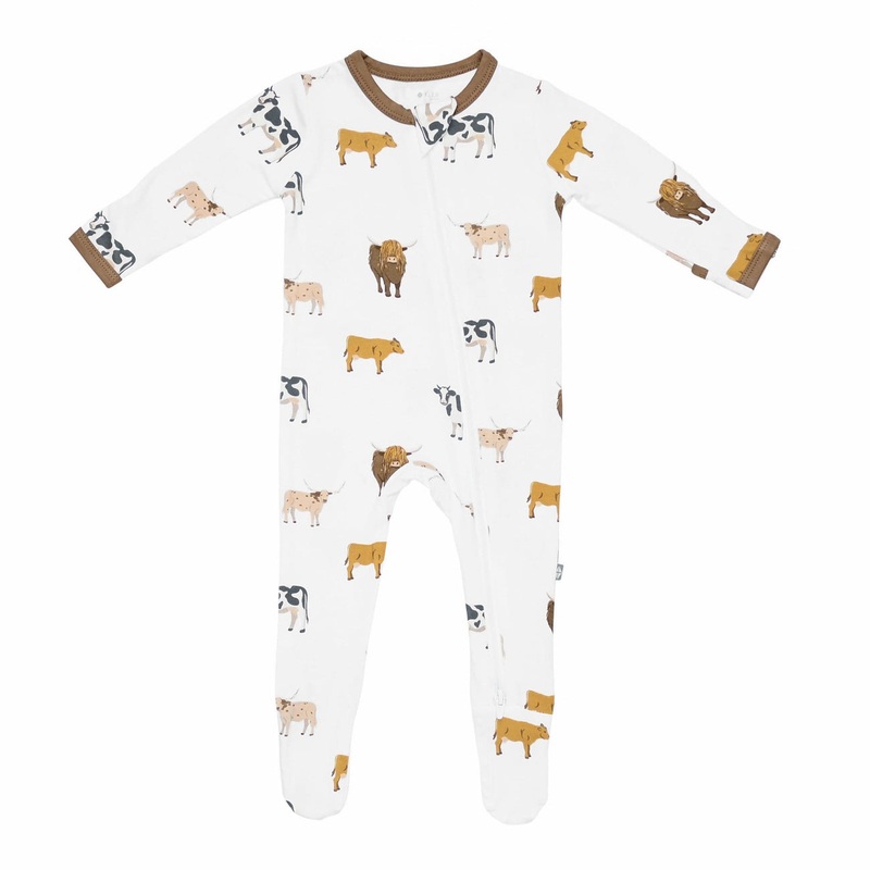 Bamboo Zippered Footie – Moo Preemie