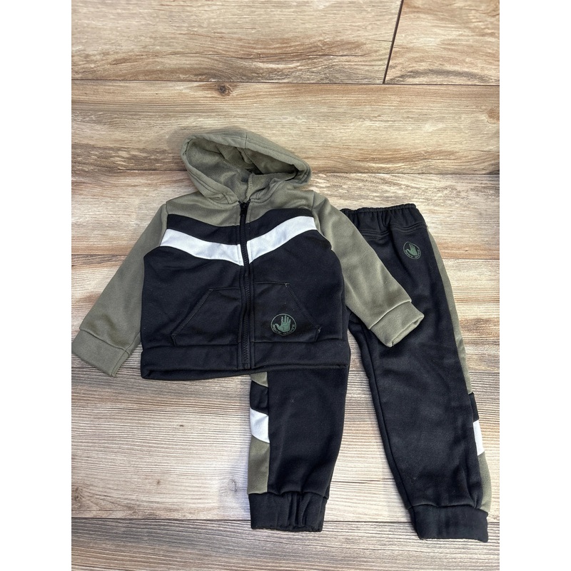 Body Glove 2pc Full Zip Hoodie & Joggers Green/Black sz 24m Black 24m
