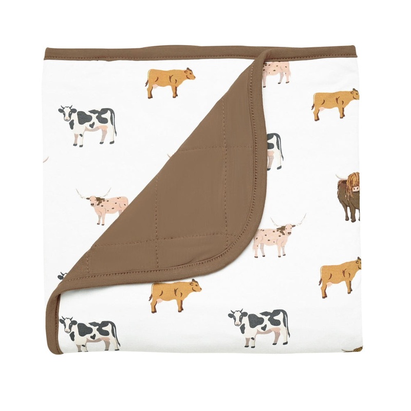 Printed Bamboo Baby Blanket – Moo