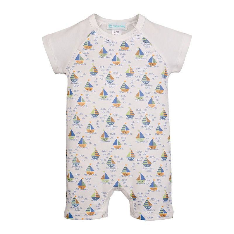 Short Sleeve Sailor Romper – Sailing Sketchy Waters 0-3m