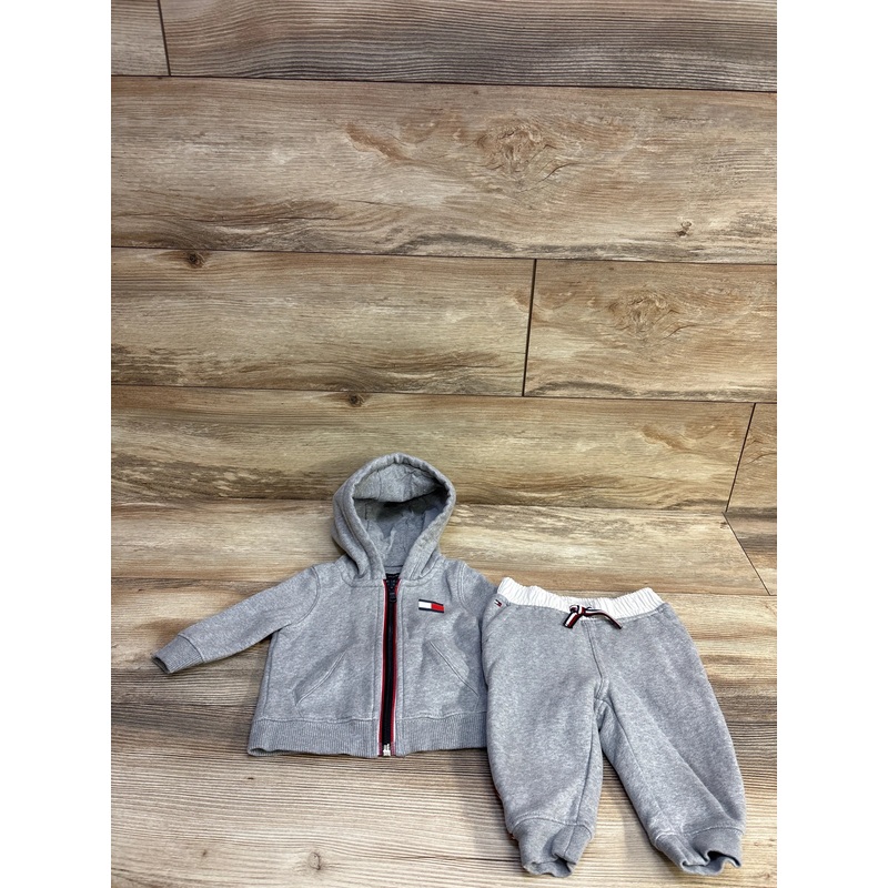 Tommy Hilfiger 2pc Full Zip Hoodie & Joggers Grey sz 6-9m Grey 6m