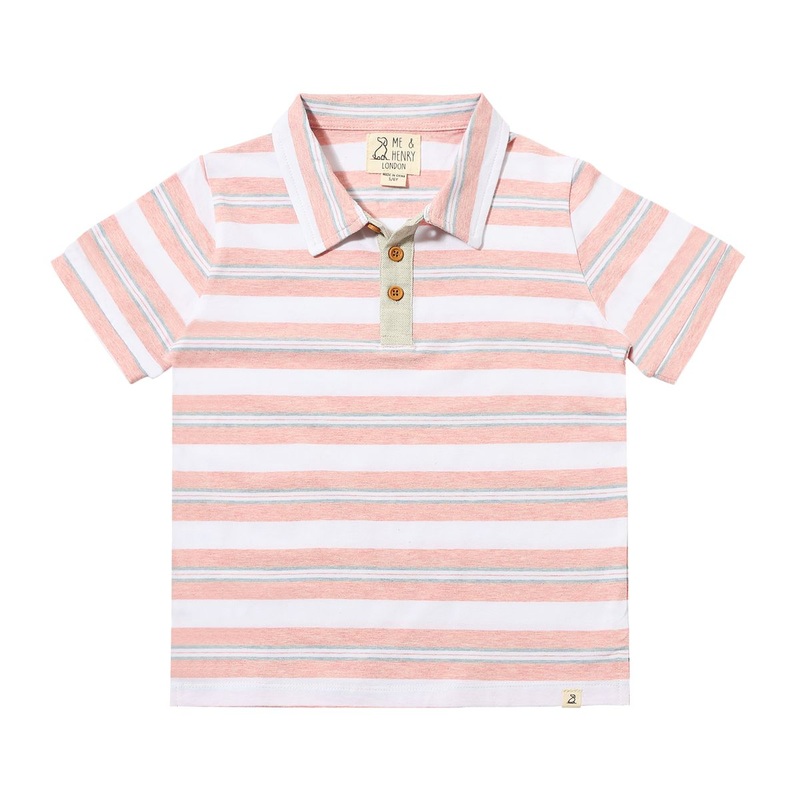Shipping Polo – Pink/Grey/White Stripe 2-3Y