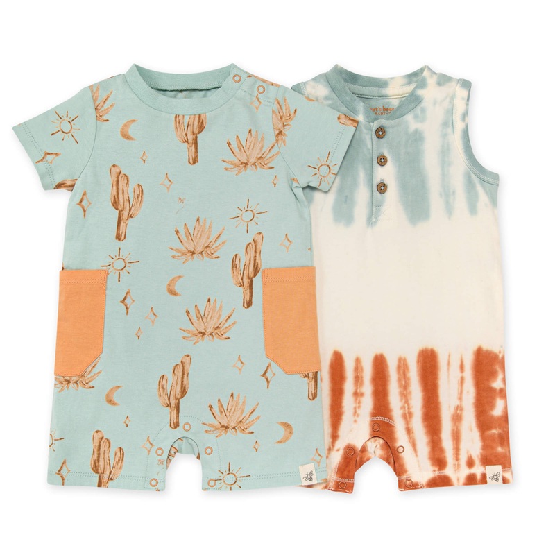 2 Pack Desert Daze Romper Set – Sea Foam Blue 0-3m
