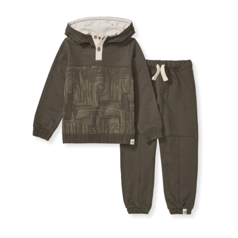 Abstract Waterfalls Organic Sweat Shirt & Pants Set – Camp 12m