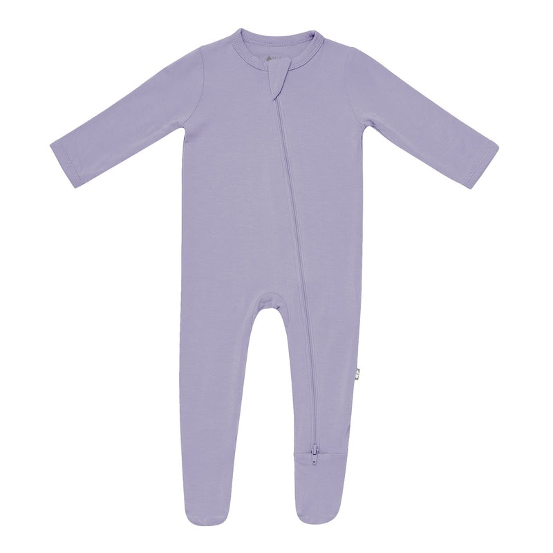 Bamboo Zippered Footie – Taro Preemie