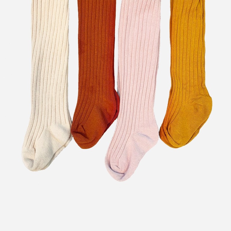Cotton Tights – Various Colors Mustard NB(0-3m)