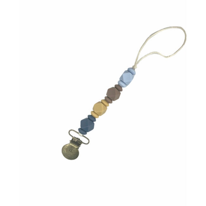 Petite Jewel Pacifier Clip – Various Colors Baby Blue
