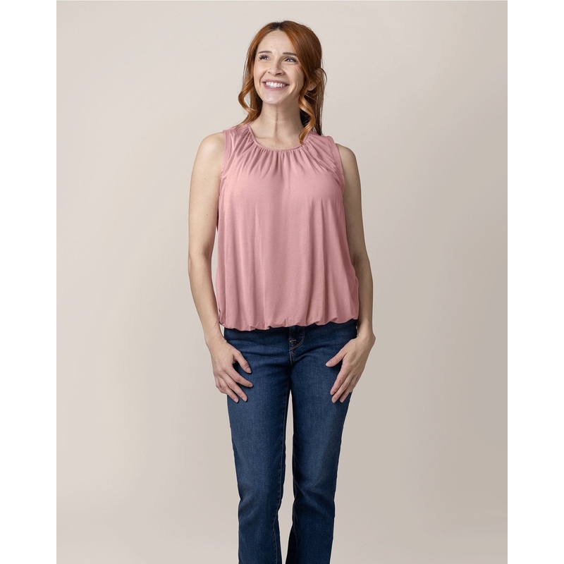 Piper Bubble Hem Nursing Tank – Light Mauve S