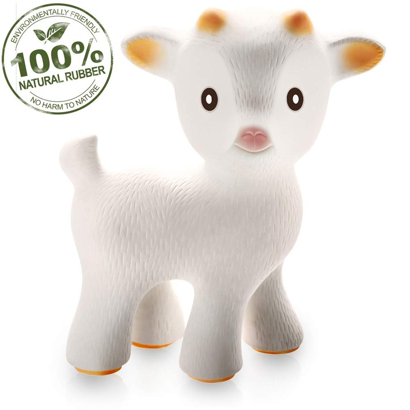 Sola the Goat Teething Toy (White or Tan) White
