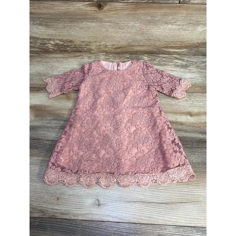 3/4 Sleeve Lace Dress Pink sz 12-18m Pink 12m