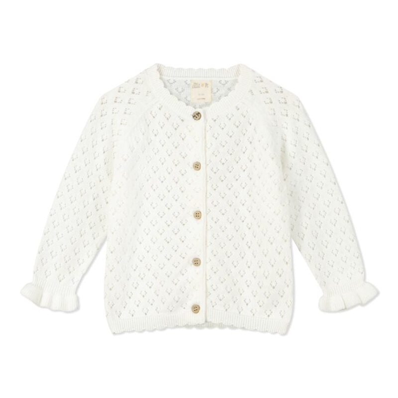 Aurora Cardigan – White 0-3m