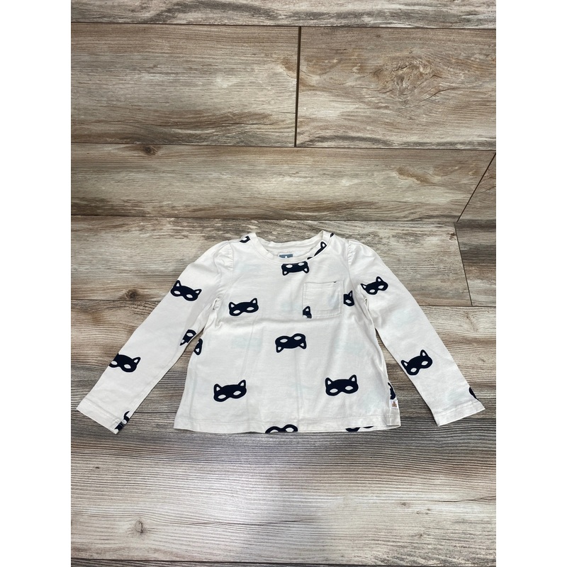 Baby Gap Mask Print Pocket Shirt Cream sz 3T