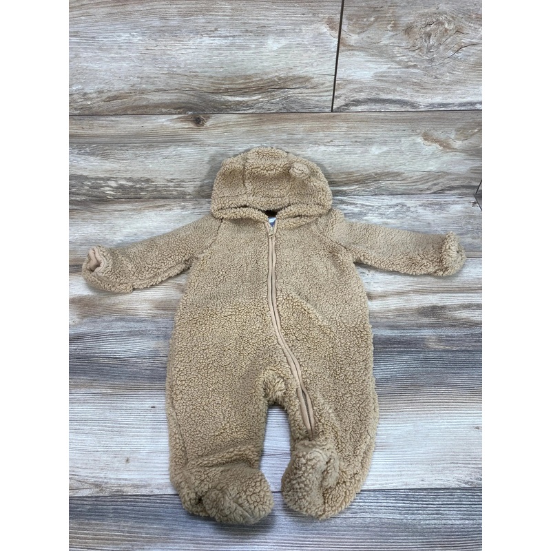 Baby Gap Sherpa Hooded Bunting Brown sz 3-6m