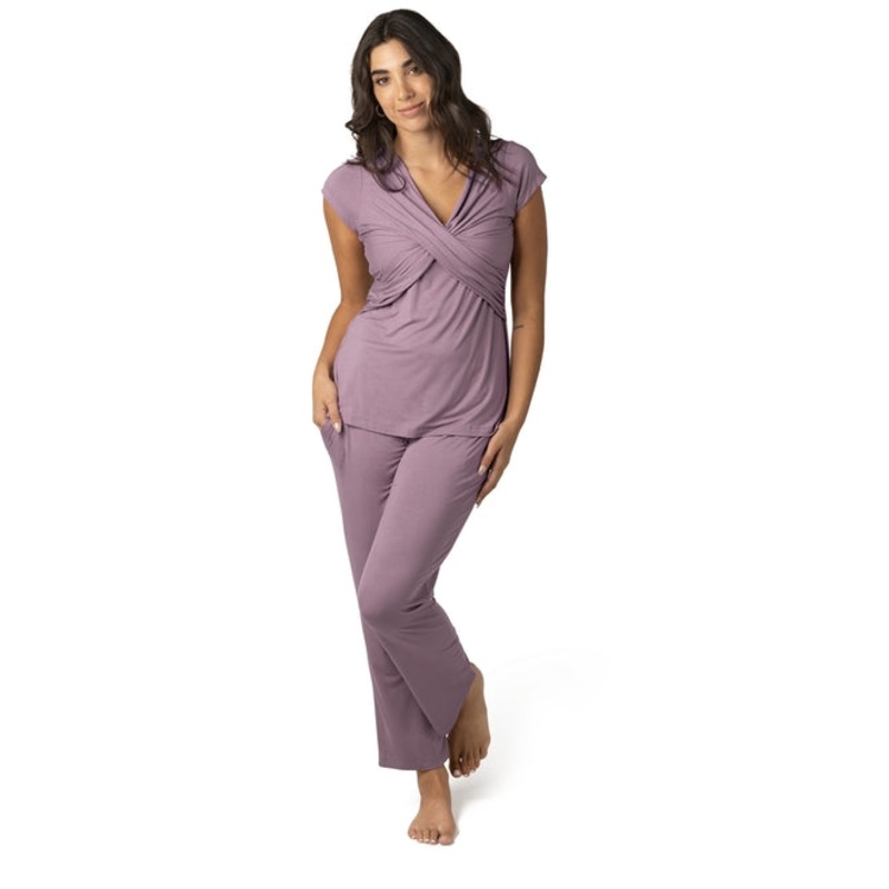 Davy Ultra Soft Maternity and Nursing Pajamas Set – Dusty Mauve S