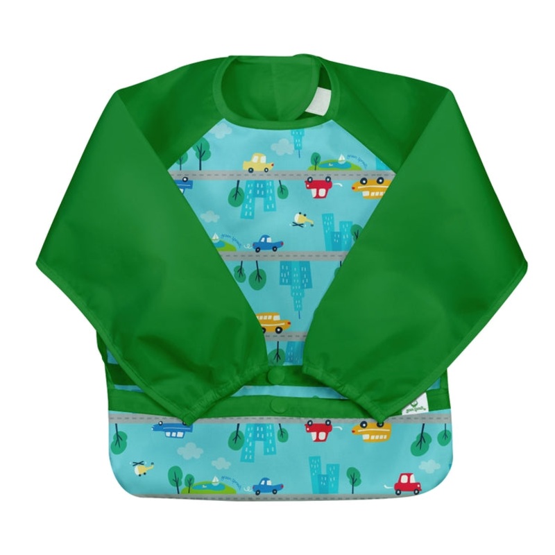 Snap & Go Easy Wear Bib – Various Colors Aqua Cars