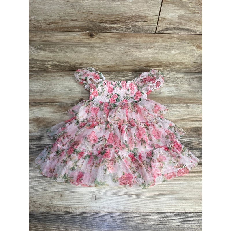 Zunie Floral Smocked Dress Pink sz 2T Pink 2T