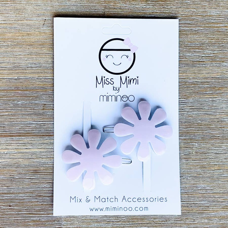 Flower Hair Clip Set of 2 – Various Colors Yellow