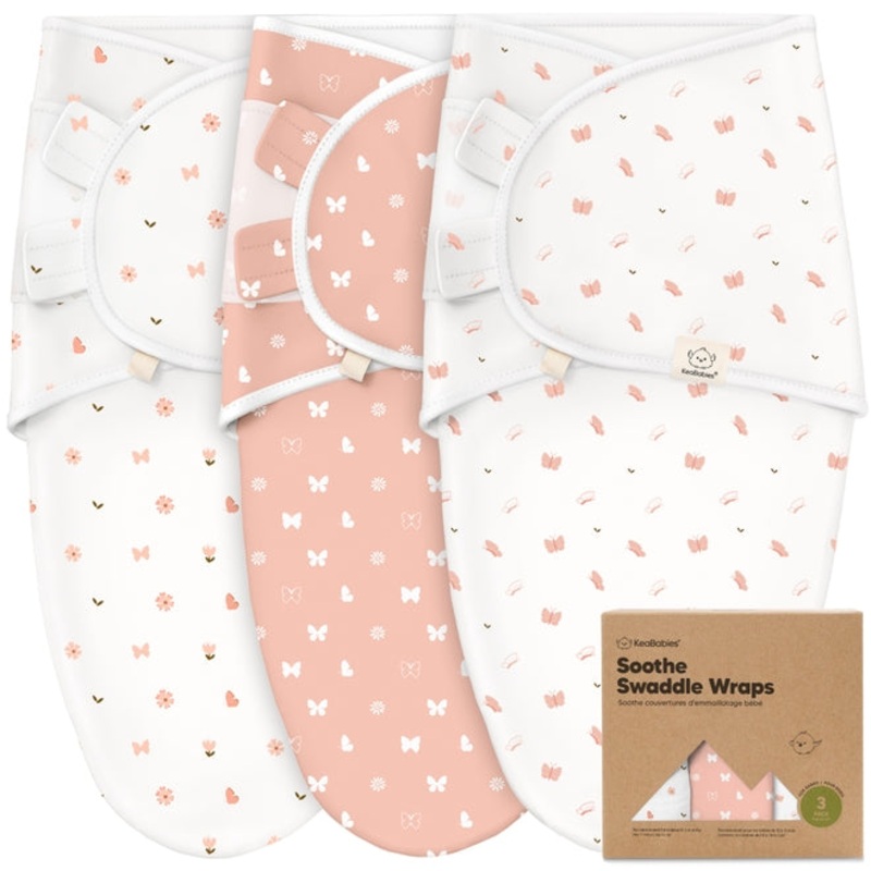 SOOTHE Swaddle Wraps – 3-Pack (Butterflies)