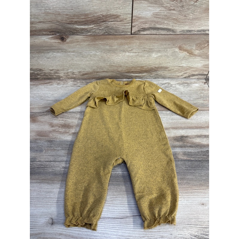 7 For All Mankind Ruffle Coverall Yellow sz 3-6m Gold 3m