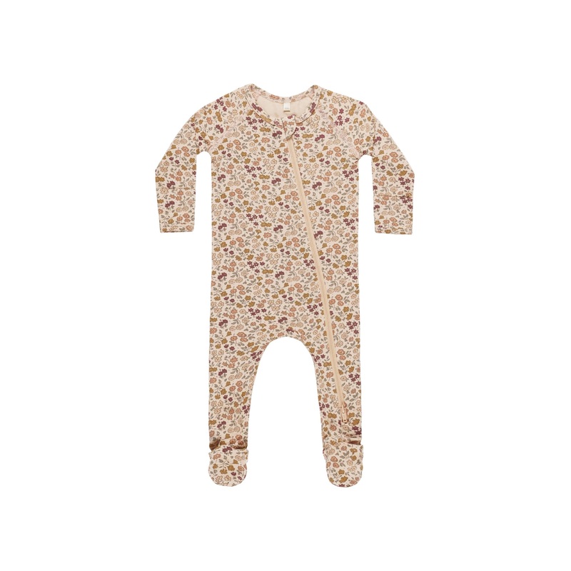 Bamboo Zip Footie – Posy NB