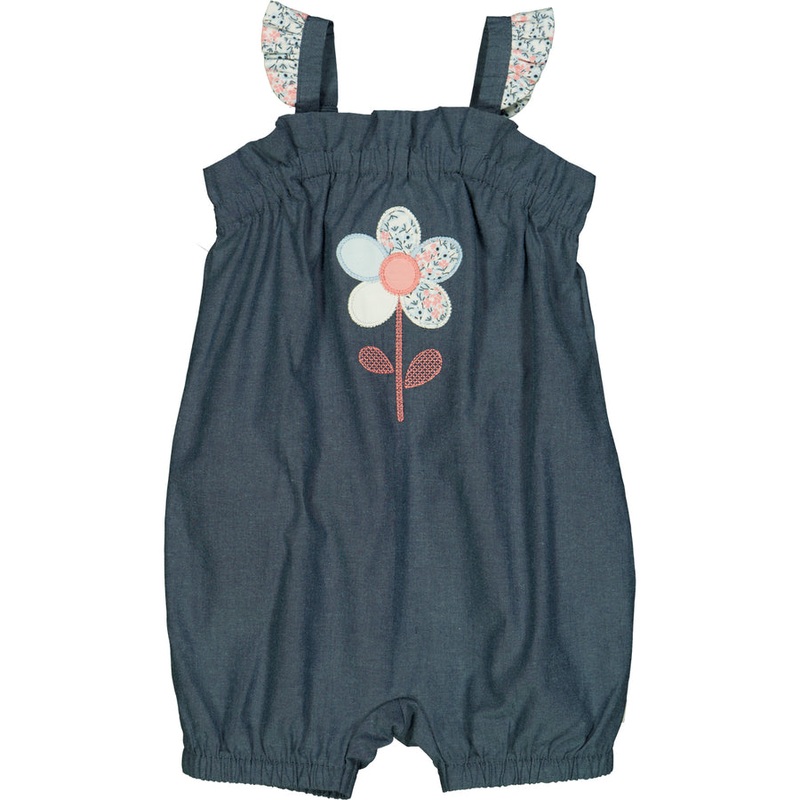 Chambray Beach Body Romper – Petit Flower 0-3m