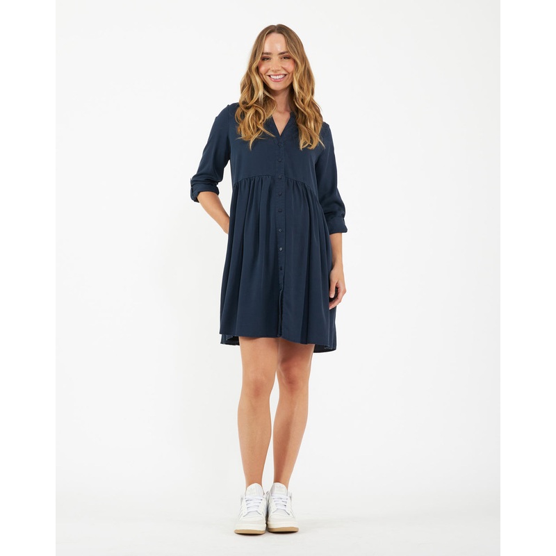 Demi Tencel Dress – Navy XS
