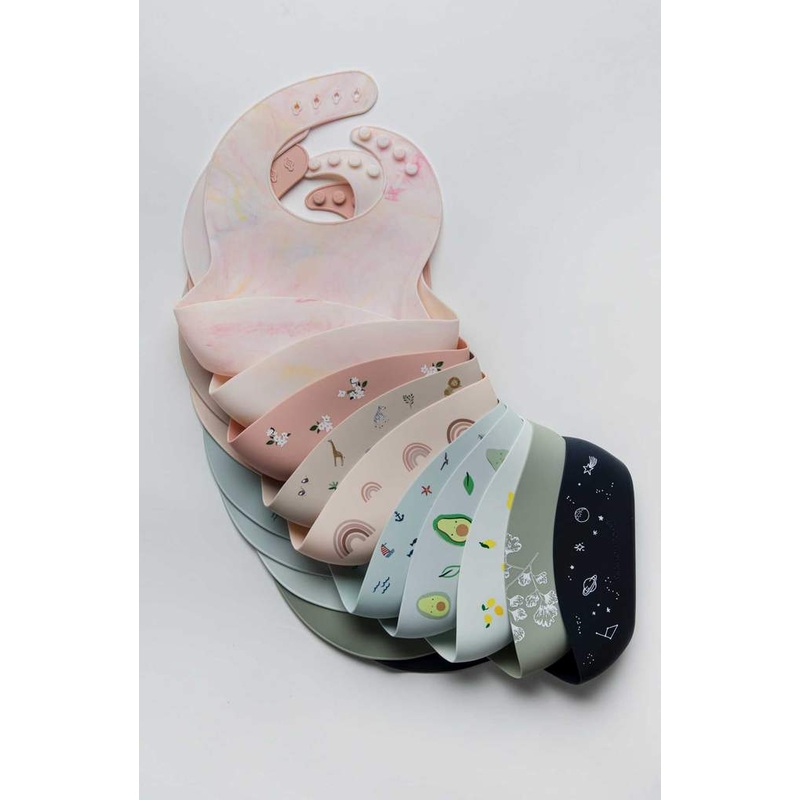 Printed Silicone Bib – Various Prints Space