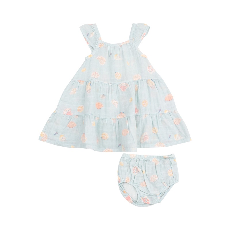 Twirly Sundress and Diaper Cover – Pretty Seashells 2T