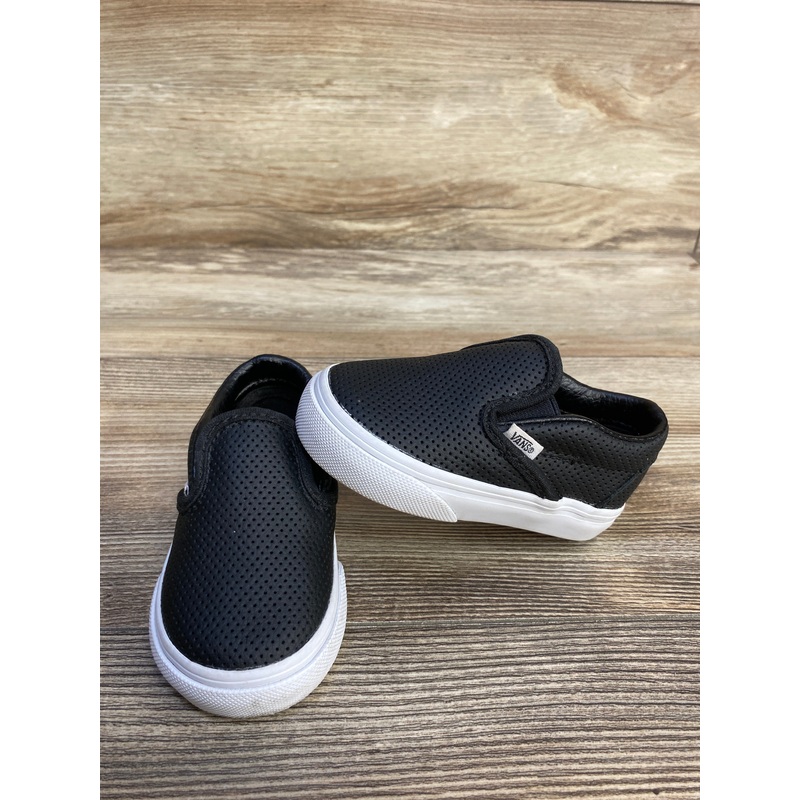 Vans Toddler Slip On V – Perforated Black sz 4c
