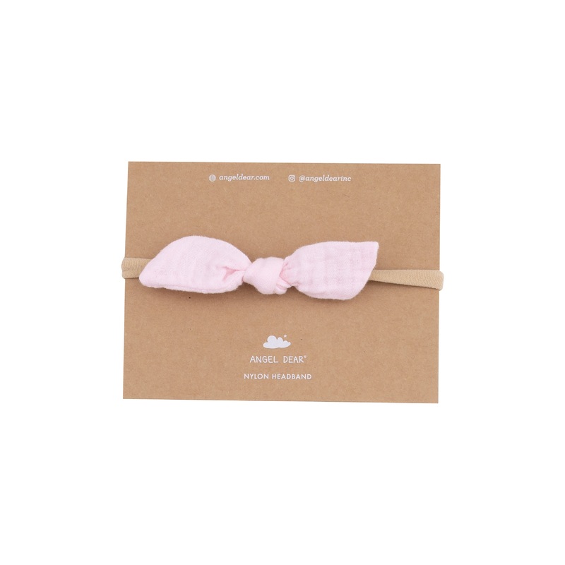 Bow with Nylon Headband- Solid Ballerina