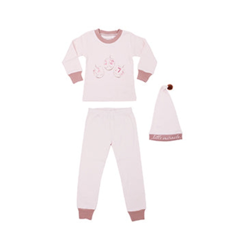 Pajama and Cap Set – Mauve Little Miracle 12-18m