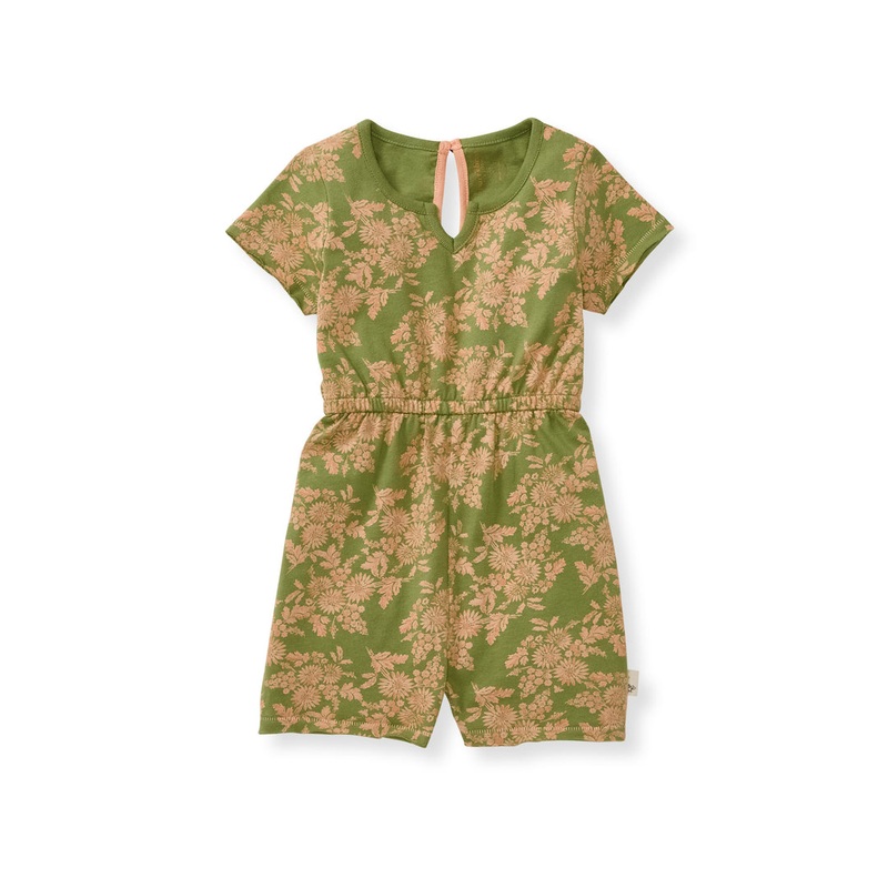 Vibrant GardenOrganic Romper – Iguana 0-3m