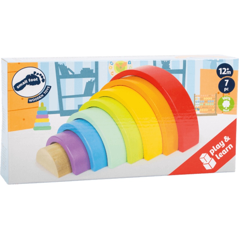 Wooden Building Blocks Large Rainbow